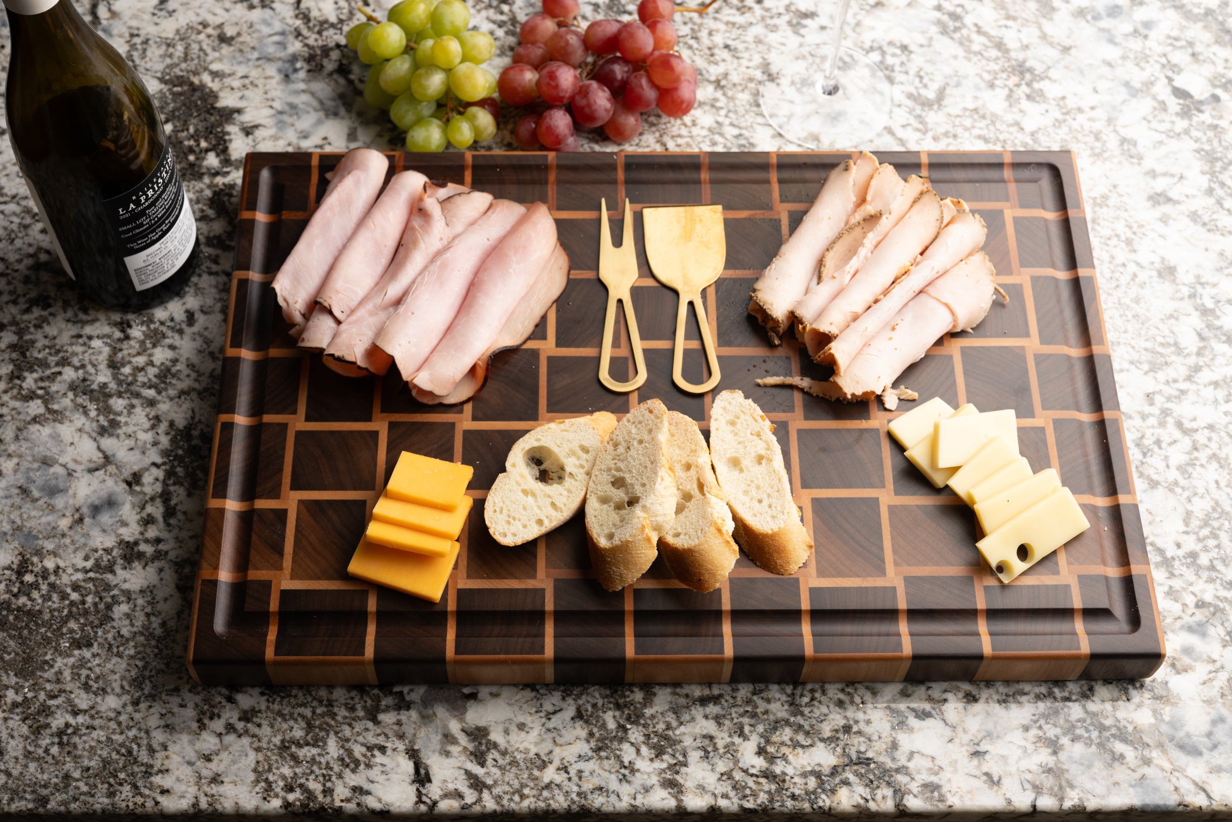 Walnut & Maple 'Basket Weave' End Grain Cutting Board